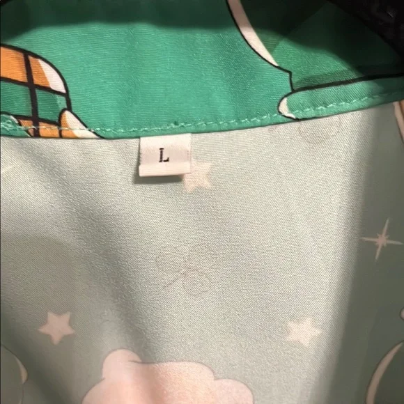 Emerald Green Casual Button Down Shirt with Beer Illustrations - Picture 2 of 3